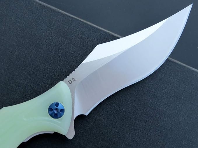 Eafengrow EF924 Folding Knife D2 Steel Blade + G10 Handle camping Knife Outdoor EDC TOOL (Jade)