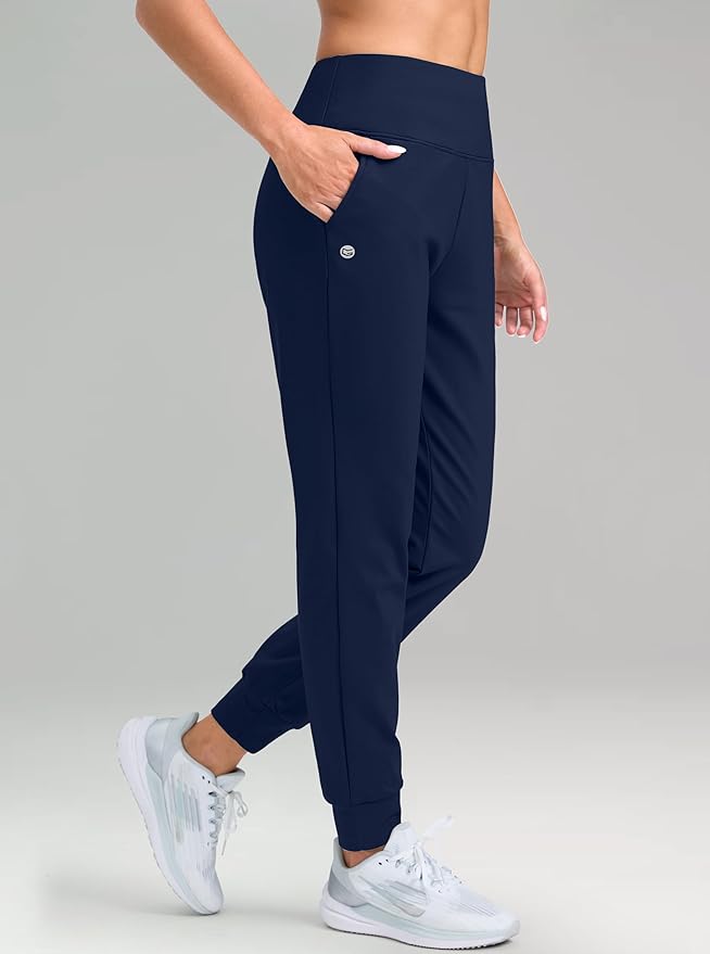 G Gradual Women's Fleece Lined Joggers High Waisted Water Resistant Thermal Hiking Pants Cold Weather Sweatpants with Pockets