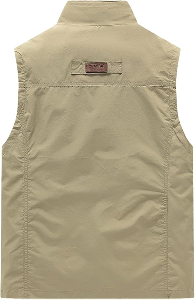 AOTORR Mens Outdoor Lightweight Safari Casual Work Photo Travel Fishing Vests