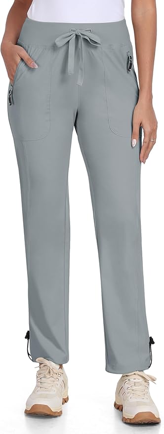 MoFiz Women's Hiking Pants Lightweight Outdoor Quick Dry Travel Joggers Water Resistant Athletic Pants Zipper Pockets