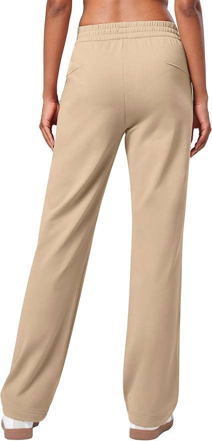 Willit Women's Fleece Lined Pants with Zipper Pockets Winter Thermal Warm Hiking Straight Leg Pants 27"/29"/31"