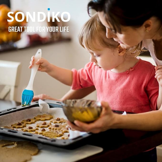 Sondiko Butane Torch Lighter, Refillable Kitchen Torch with Safety Lock and Adjustable Flame for Desserts, Creme Brulee, and Baking, Orange