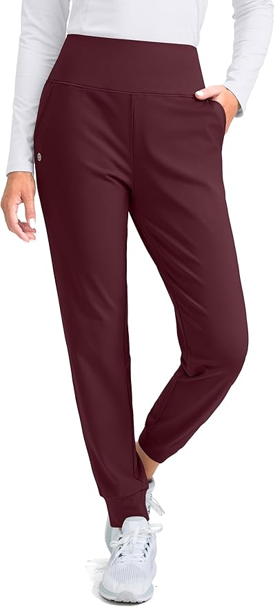 G Gradual Women's Fleece Lined Joggers High Waisted Water Resistant Thermal Hiking Pants Cold Weather Sweatpants with Pockets