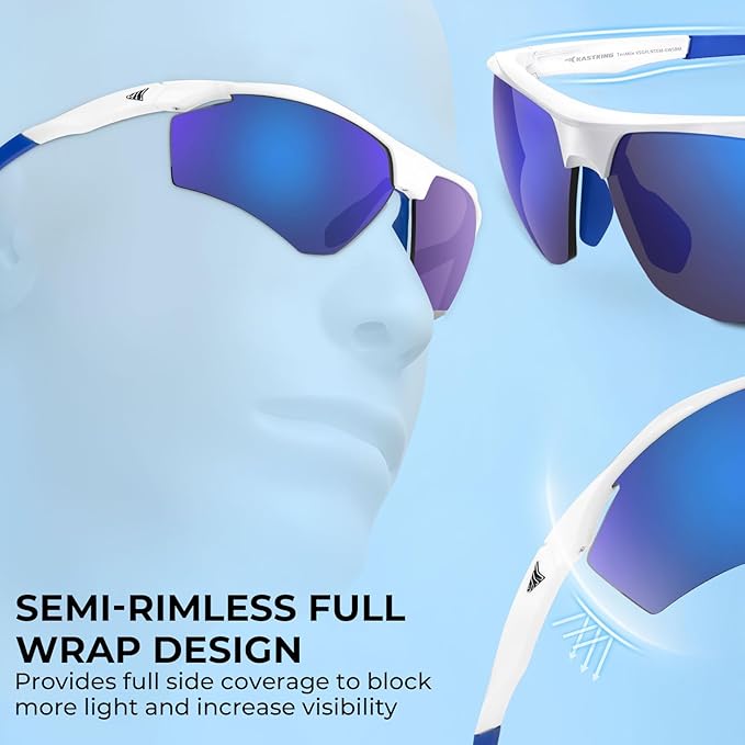 KastKing Tenmile Polarized Sunglasses for Men & Women, UV Protection,Sport Sunglasses Cycling Fishing Outdoor