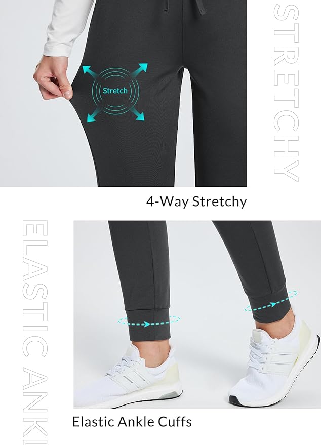 baleaf Women's Fleece Lined Pants Water-Resistant Sweatpants Winter Thermal Ski Hiking Running Joggers