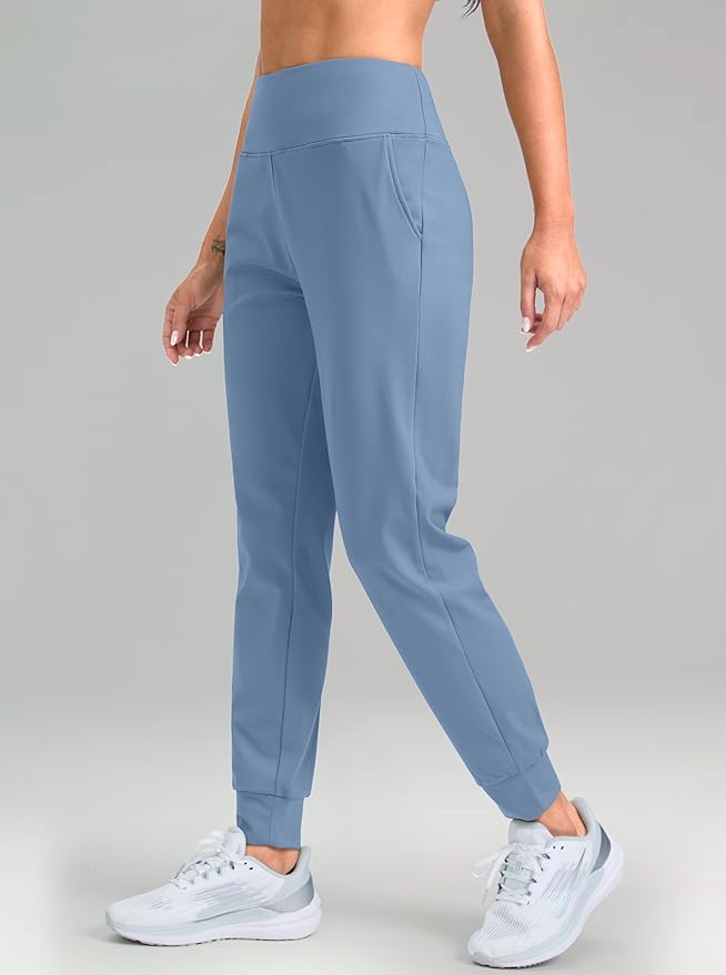 G Gradual Women's Fleece Lined Joggers High Waisted Water Resistant Thermal Hiking Pants Cold Weather Sweatpants with Pockets
