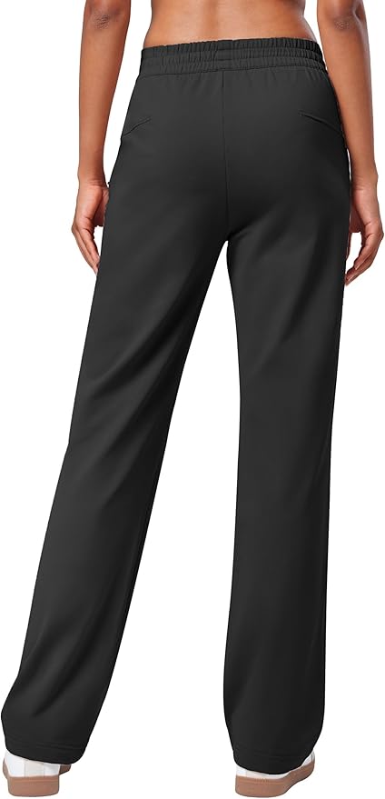 Willit Women's Fleece Lined Pants with Zipper Pockets Winter Thermal Warm Hiking Straight Leg Pants 27"/29"/31"