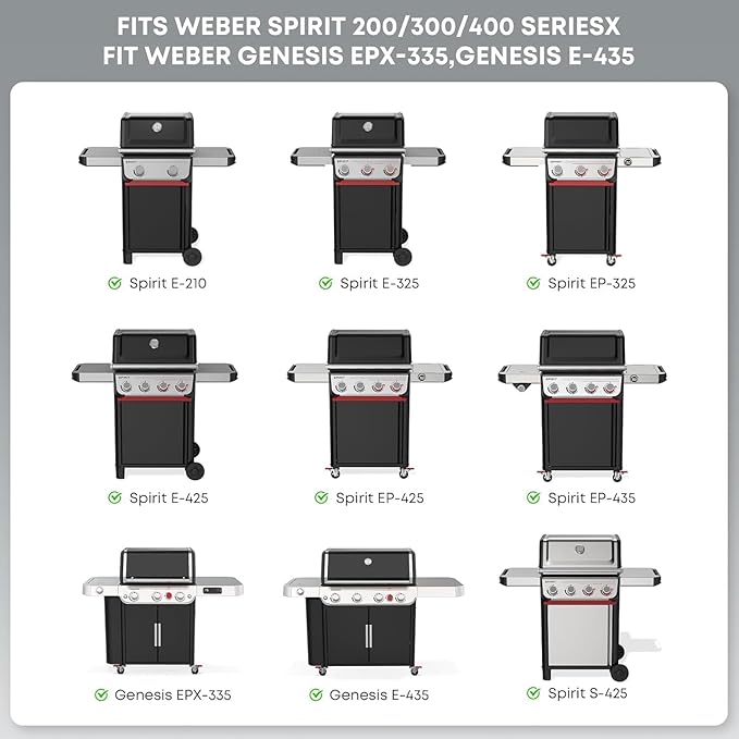 Stanbroil Grease Catcher Pan for Weber 2024 Spirit E-210 E-325 EP-325, 2025 Series Spirit E-425 E-435 EP-425 EP-435, Genesis E-435 & EPX-335 Gas Grill, Drip Tray with (15-Pack) Foil Liners