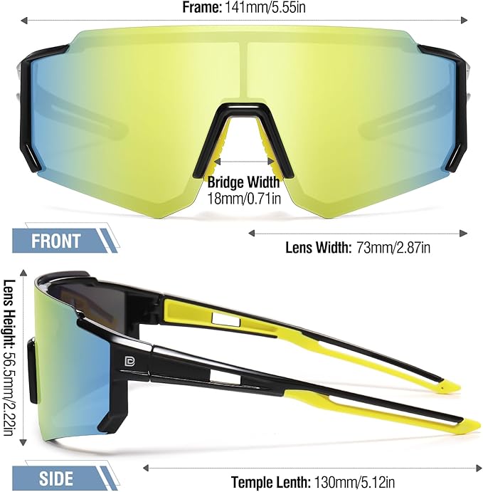 DUCO Polarized Sports Sunglasses for Men Women UV400 Protection Baseball Cycling Running Fishing Sunglasses DC0068