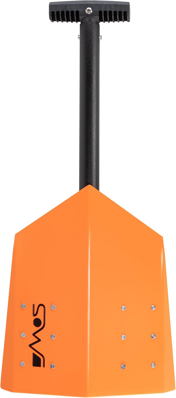 DMOS Delta Shovel - Collapsible Heavy-Duty Steel Folding Shovel for Camping, Overlanding, Survival, Military, Hunting, & Off-Road Use - Signal Orange - Pro