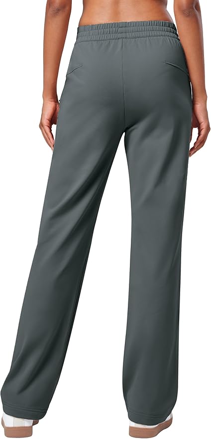 Willit Women's Fleece Lined Pants with Zipper Pockets Winter Thermal Warm Hiking Straight Leg Pants 27"/29"/31"