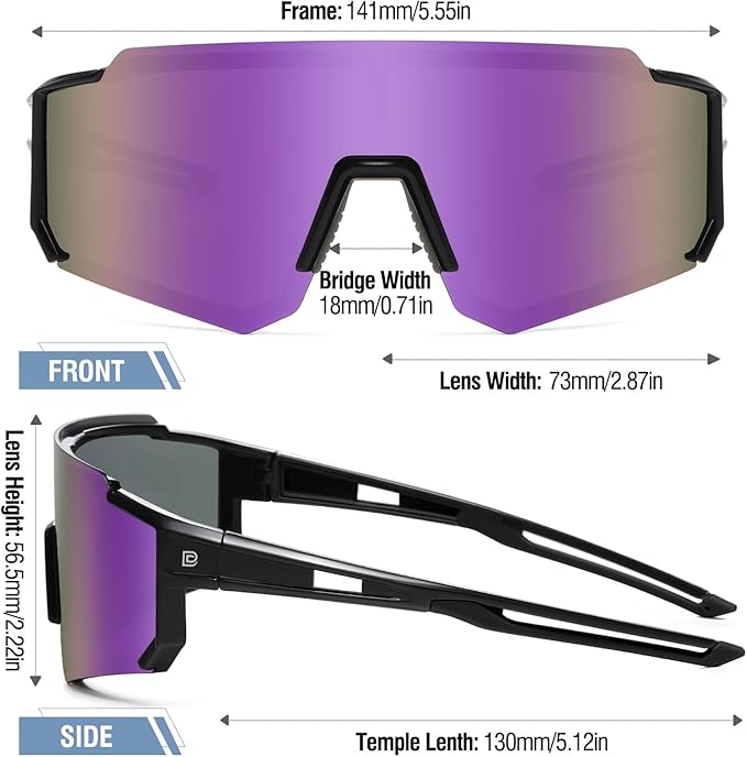DUCO Polarized Sports Sunglasses for Men Women UV400 Protection Baseball Cycling Running Fishing Sunglasses DC0068