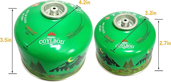 Isobutane Fuel Canister, Camping Stove Fuel, Butane Camping Propane Mixture Blend Camping Fuel Gas (3 Pack)