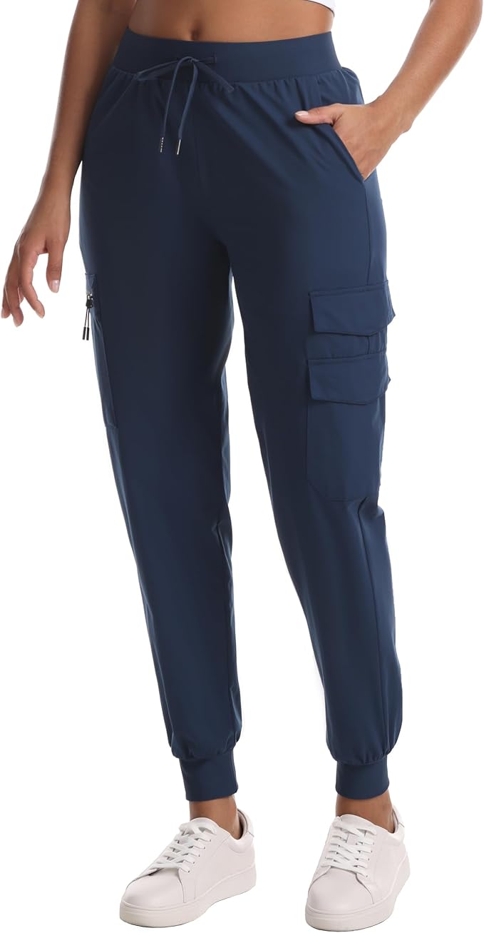 Quick Dry Women's Cargo Pants with Pockets Lightweight Hiking Joggers for Workout Athletic Casual Outdoor Camping
