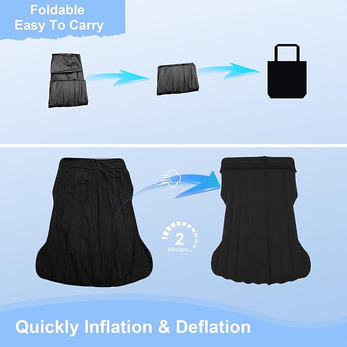 Car Air Mattress, Inflatable Bed Compatible with Tesla Model Y Mattress for SUV Truck RV Van Backseat Trunk, 6.4 ft Portable & Foldable Car AirBed Sleeping Pad for Tent Travel Camping Essentials Black