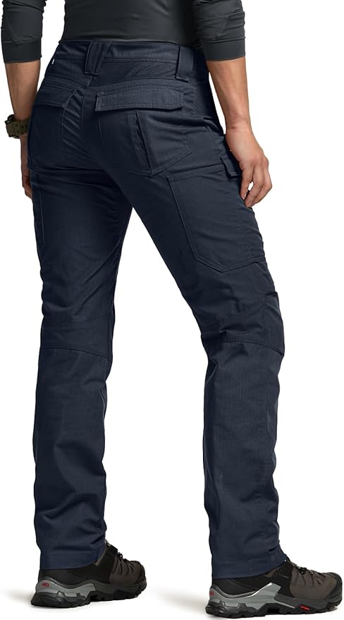 CQR Women's Flex Stretch Tactical Pants, Water Resistant Ripstop Cargo Work Pants with Pockets for Outdoor & Hiking