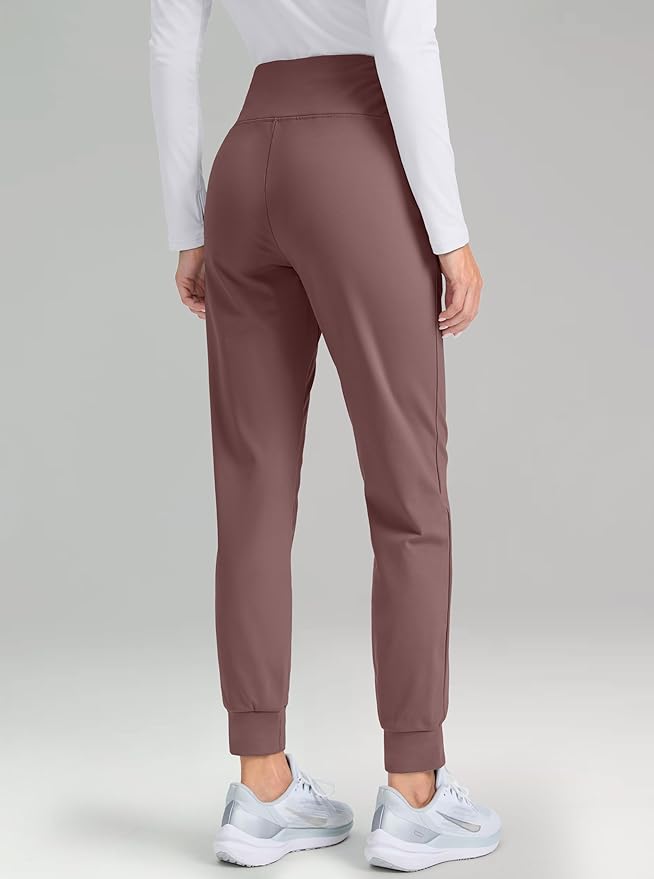 G Gradual Women's Fleece Lined Joggers High Waisted Water Resistant Thermal Hiking Pants Cold Weather Sweatpants with Pockets
