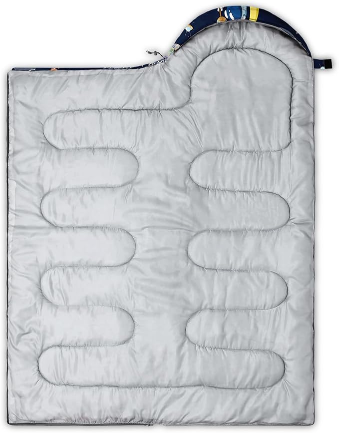 AILONEN Outer Space Astronaut Camping Sleeping Bags,Lightweight & Waterproof,3 Season Warm & Cool Weather,Cartoon Sleeping Bags for Kids,Boys Girls Travelling,Outdoors