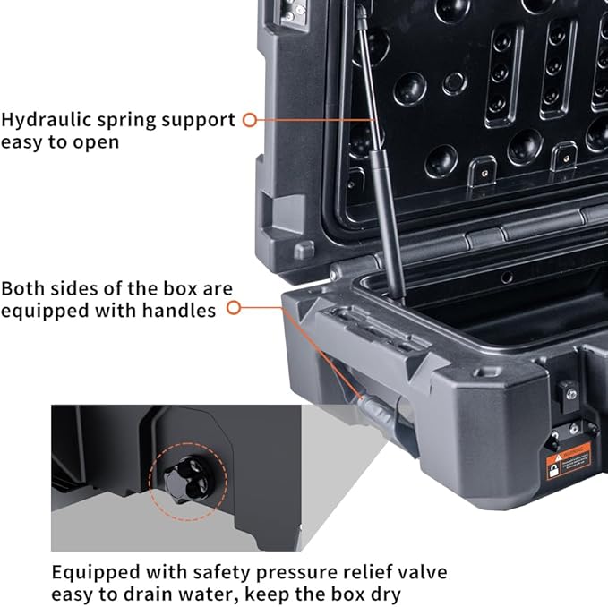 RUGCEL 58L Waterproof Dry Box - Heavy-Duty Overland & Off-Road Storage Case for Car Camping Equipment, Roof Gear & Vehicle Luggage