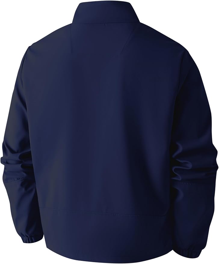 QTE Lightweight Jackets for Men Casual Windbreaker Stylish Light Fall Spring Golf Work Outdoors Business Stand Collar Coat