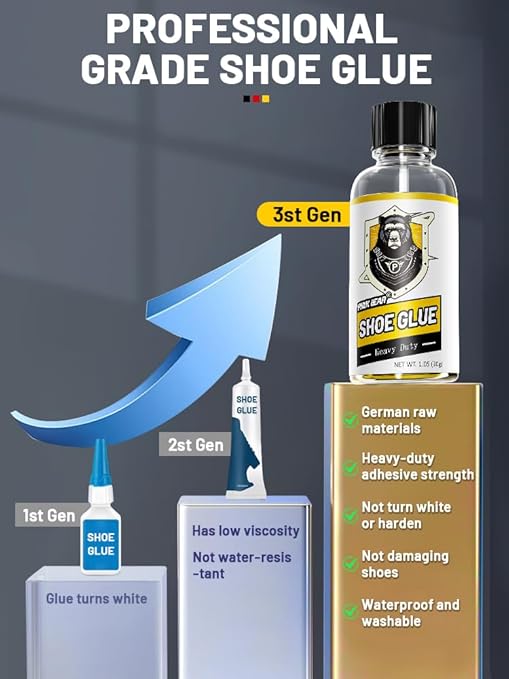Professional Waterproof Shoe Repair Adhesive: Strongly Fixes Cracks and Debonding, No Whitening or Hardening, for Sports Shoes, Leather Shoes, and Boots