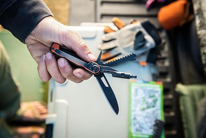 Gerber Gear Armbar Trade 8-in-1 Multi-tool - 2.5" Plain Edge Blade, Pry Bar, Hammer - EDC Gear and Equipment - Silver