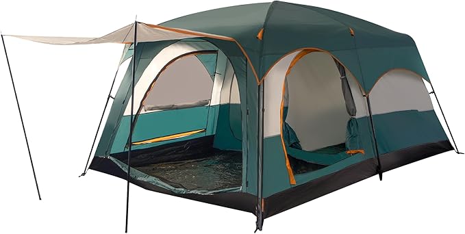 Camping Tent, Easy Setup, 1-2-8-10 Person Waterproof and Portable Tent for Camping Hiking Outdoor