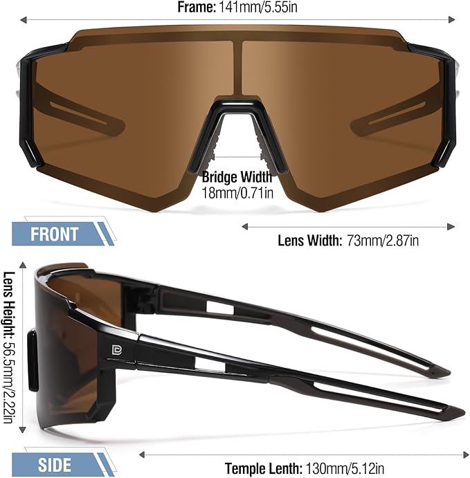 DUCO Polarized Sports Sunglasses for Men Women UV400 Protection Baseball Cycling Running Fishing Sunglasses DC0068