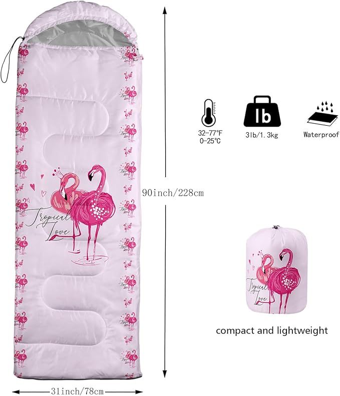 AILONEN Outer Space Astronaut Camping Sleeping Bags,Lightweight & Waterproof,3 Season Warm & Cool Weather,Cartoon Sleeping Bags for Kids,Boys Girls Travelling,Outdoors