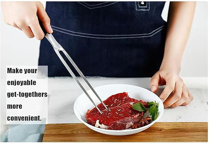 Better-Love Chef pro Stainless Steel Carving Fork Barbecue Fork BBQ Tools Meat Forks 12 Inch,Suitable for kitchen, BBQ(12 inch) (log color)
