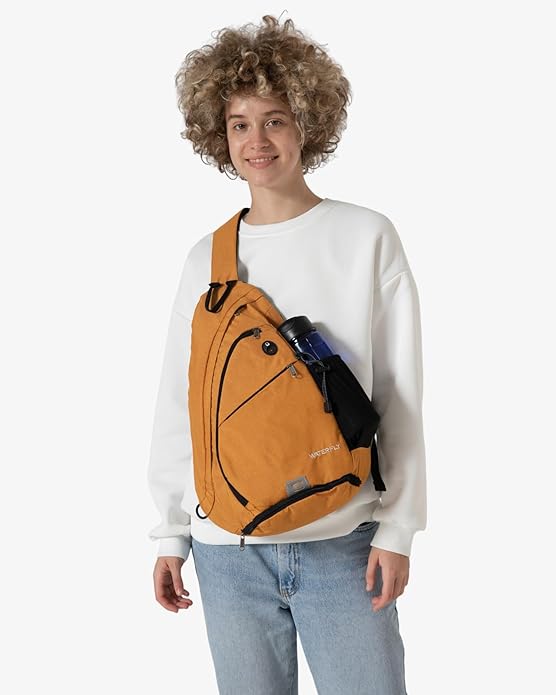 WATERFLY Large Crossbody Sling Bag: Over Shoulder Backpack Daypack Casual Cross Chest Side Pack
