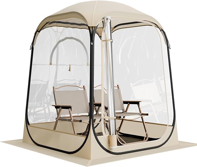 VEVOR Pop up Sports Tent, 4 Sizes Optional Clear Bubble Tent for 1-6 Person, Waterproof Outdoor Pod with Floor Mat & Top Cover, Garden Igloo Dome Tents Camping Shelter for Sports Watching