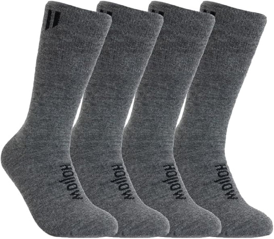 HOLLOW Alpaca Boot Socks for Men and Women, Moisture Wicking Alpaca Socks for Hiking, Running, Temperature Regulating
