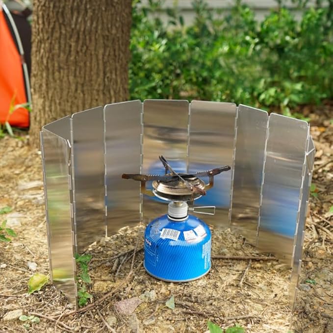 Foldable Windscreen for Stove Lightweight Grill Wind Block Creative Anti-Wind Tool Camping Windscreen Bag BBQ Windproof Panel