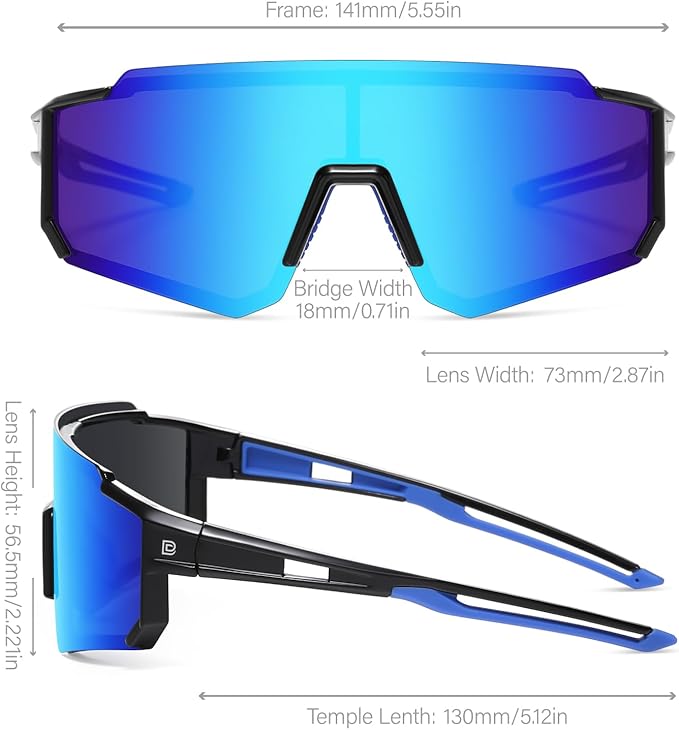 DUCO Polarized Sports Sunglasses for Men Women UV400 Protection Baseball Cycling Running Fishing Sunglasses DC0068