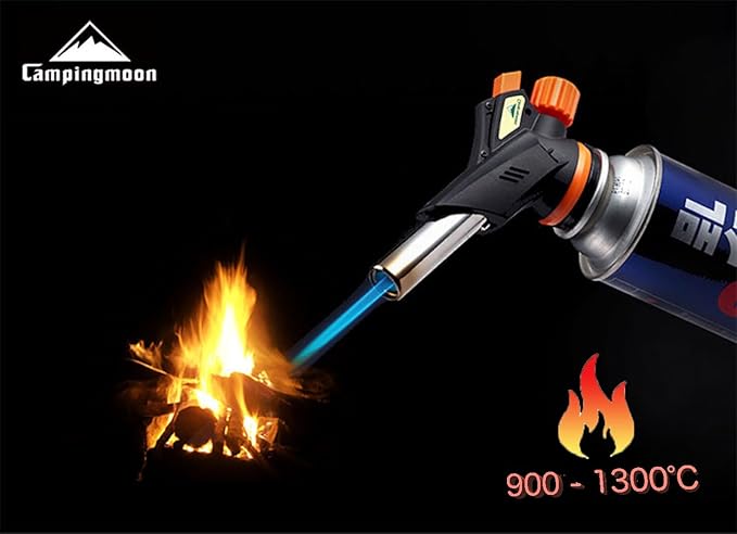 CAMPINGMOON Flame Adjustable Cooking Torch (Butane Gas Fuel Not Included) for Camping BBQ Barbecue MT-2915