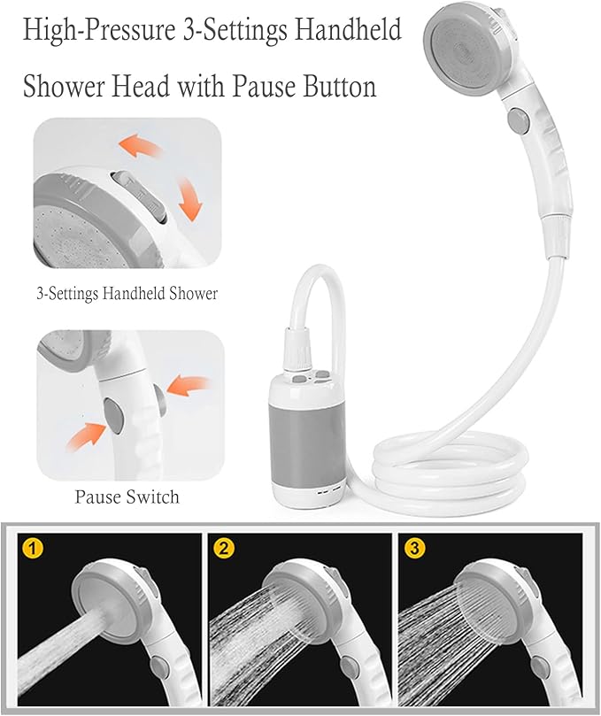 Iron Hammer Camp Shower Portable Shower Camping Shower Outdoor Camp Shower Head for Camping
