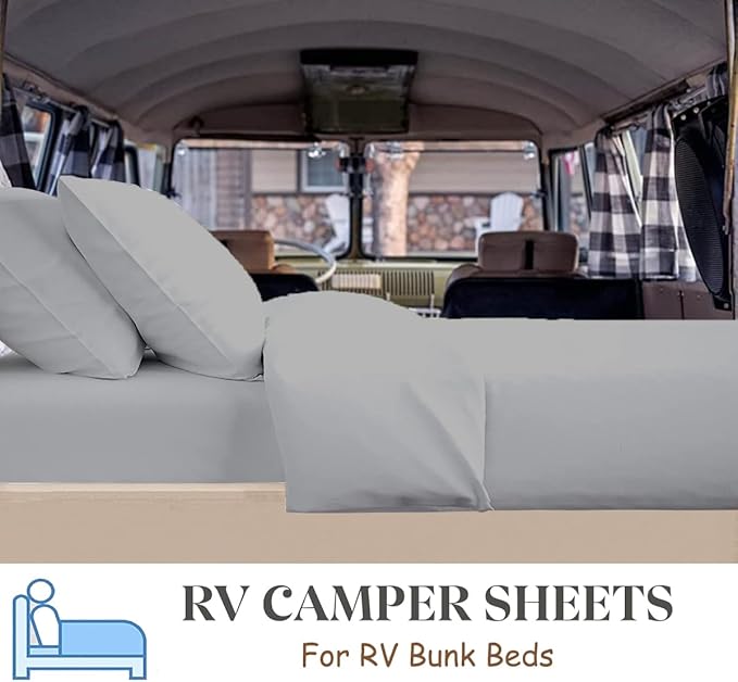 SKY BEDDINGS Olympic Queen Sheet Set 66 x 80-100% Egyptian Cotton, 600 Thread Count - 4 Piece Bed Sheets for Super Queen RV Mattress - Sateen Weave, Hotel Quality, Cooling & Breathable - Light Grey
