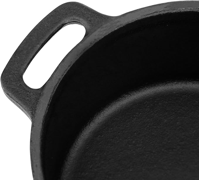 Mini Cocotte 24 oz Mini Dutch Oven 0.75 qt. Cast Iron Garlic Roaster for Oven Garlic Confit Pot Ramekins with Lids Oven Safe Set of 2, Black