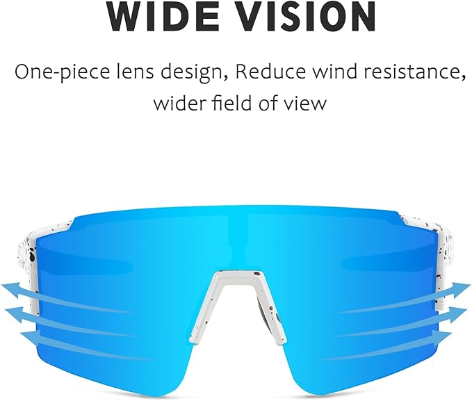 OULAIQI Cycling Sunglasses Polarized Sunglasses for Cycling Men Women with 1 Lens or 3 Interchangeable Lens Baseball Glasses