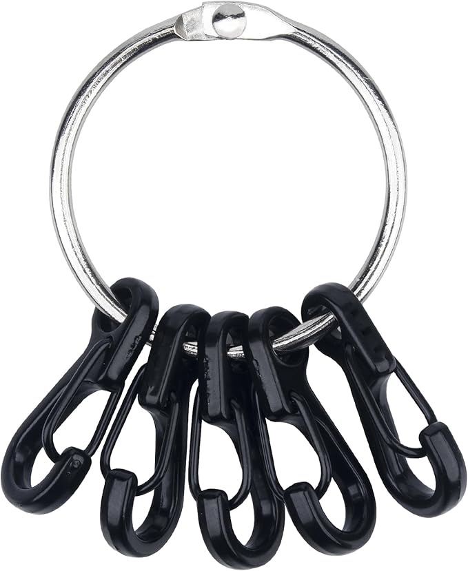 SWATOM Small Mini Carabiner Clip Tiny Spring Snap Hook Keychains Micro Carabiners for Paracord EDC Alloy Key Rings Outdoor Hiking Fishing Camping Backpack Accessories