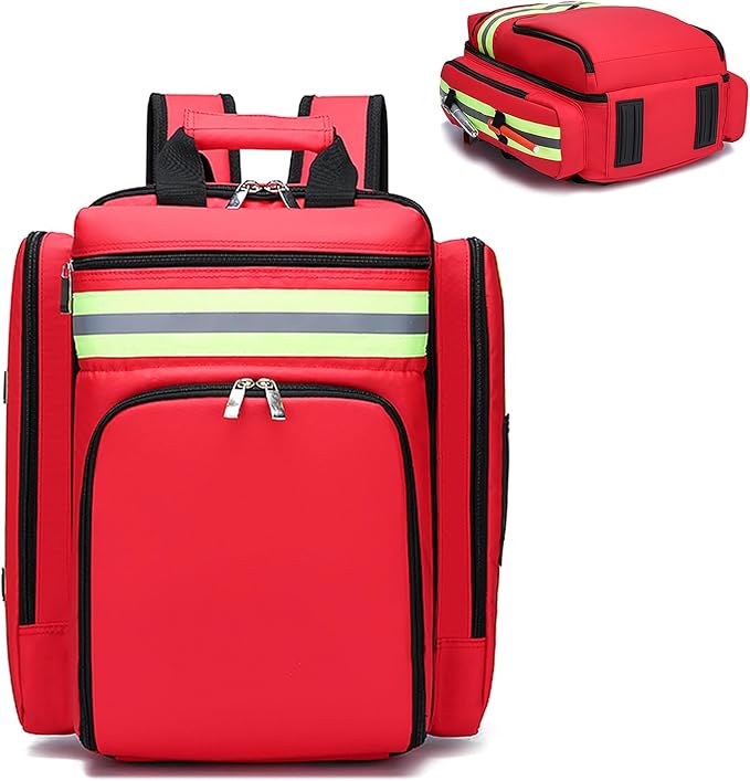 Medical Bag First Aid bag Medical Backpack,Medicine Bag,First Aid Backpack with Removable Transparent Pouch for Traveling Nurses Home Car (Bag Only)