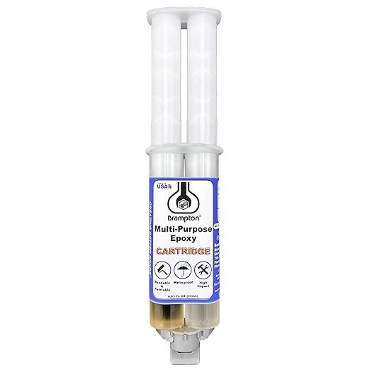 Brampton Multi-Purpose Epoxy, Quick 30-Minute Set, Waterproof 2-Part Epoxy Glue Kit for Tile, Metal, Ceramic, Glass, Wood, Stone, Strong Bonding, Sandable, Paintable Resin, Easy 1:1 Mix, 0.85 oz