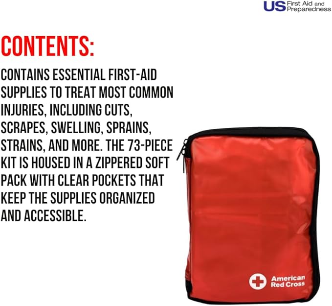 Officially Licensed Product, First Aid Kit, 73 Piece Emergency Medical Supplies to Treat Minor Injuries