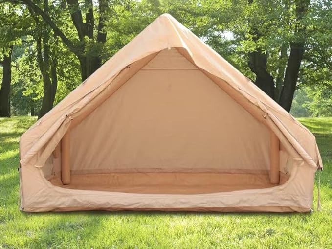 Inflatable Tents for Camping, Portable 4-6 Person Camping Tent with Pump, Easy Setup Waterproof Outdoor Blow Up Tent, 12 Mesh Window, Backpacking Tent for Family Camping Hiking Parties, Double Layer