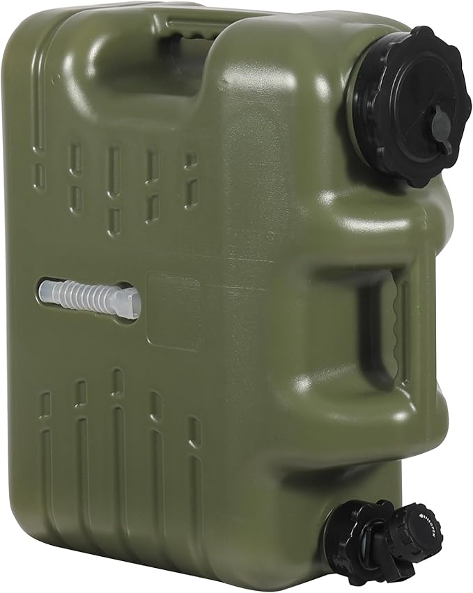 RedSwing 4 Gallon/18.5L Thickened Portable Water Container with Spigot, Water Storage Carrier for Camping Outdoor Hiking, BPA Free,Green