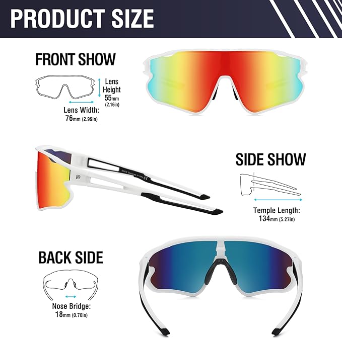 DUCO Sports Polarized Sunglasses for Men Women Running Sunglasses Fishing Cycling Baseball Glasses UV400 Protection DC0023