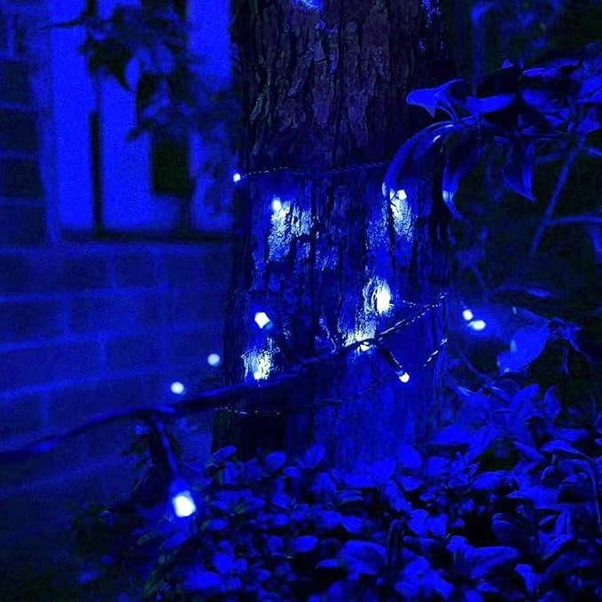 33ft 12V Low Voltage String Lights-Low Voltage Landscape Lights-Works with Landscape Lighting Systems -for Indoor Outdoor Xmas Tree Wedding Party Decoration(Blue)