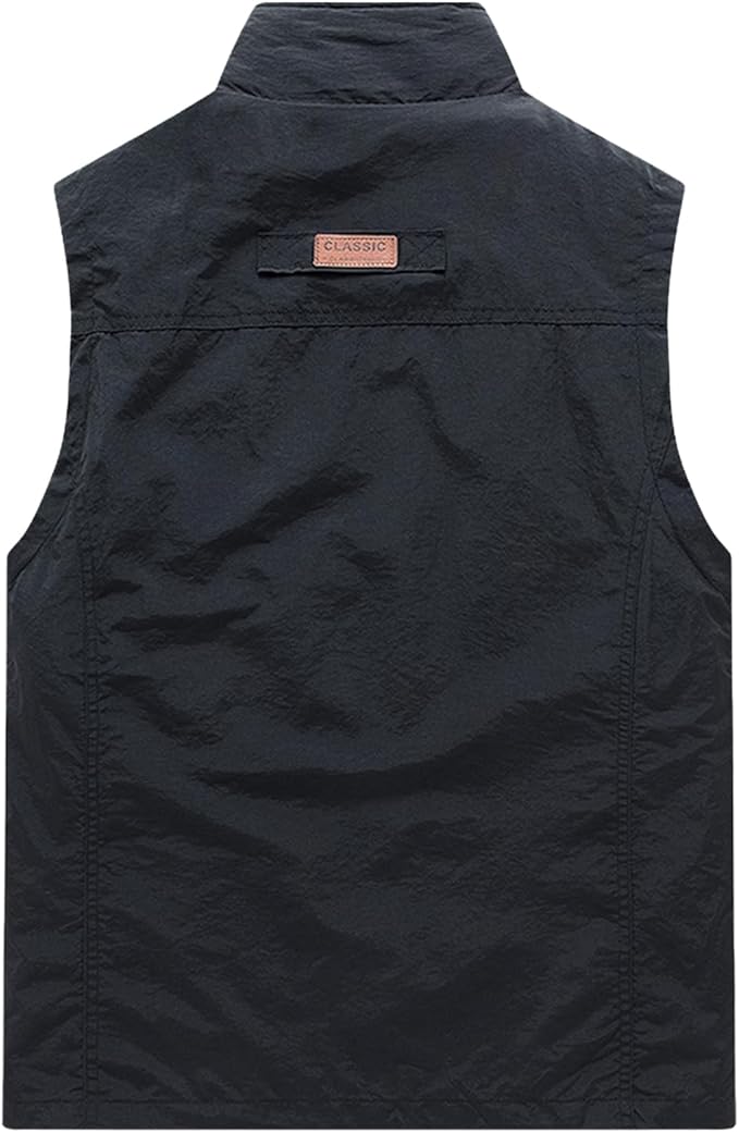 AOTORR Mens Outdoor Lightweight Safari Casual Work Photo Travel Fishing Vests