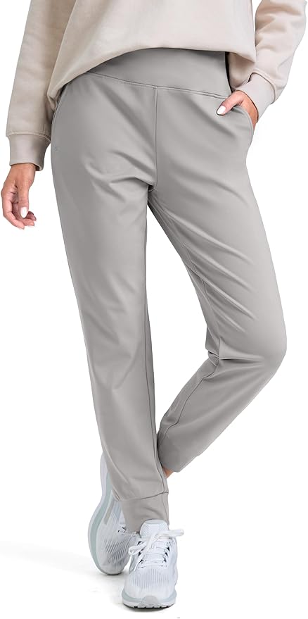 G Gradual Women's Fleece Lined Joggers High Waisted Water Resistant Thermal Hiking Pants Cold Weather Sweatpants with Pockets